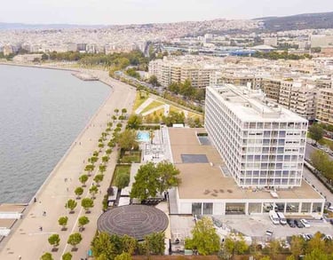 Tessaloniki city Greece skyline and Whaite Tower