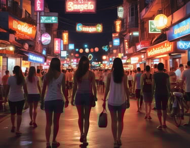a view of a tropical beach from a hill