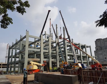 Welded Erection of Mother Dairy, Amulfed Dairy Dry Milk Powder Plant in Gujarat