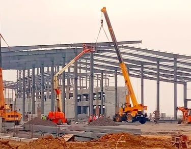 Large Span PEB Shed Erection for a tyre Company in Gujarat