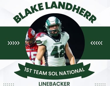 This is a picture of Blake Landherr wearing his number 42 Pennridge Rams uniform.