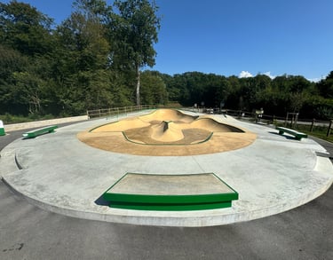 Skateparks en béton projeté