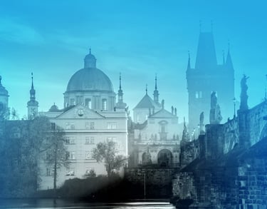 a castle like building with a clock tower in the background