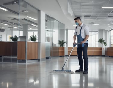 a man riding a skateboard down a street next to tall buildings