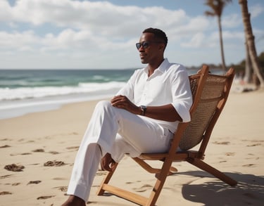 a man riding a skateboard down a street next to tall buildings