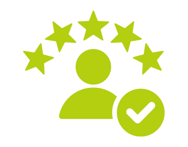 Satisfied client icon for SEO and web design results
