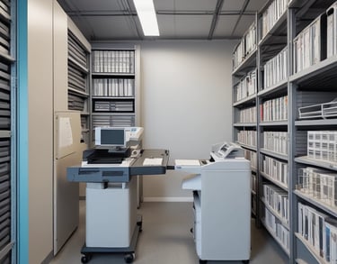 a man riding a skateboard down a street next to tall buildings