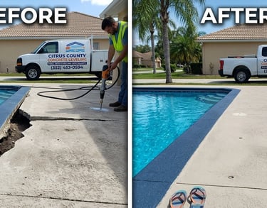 pool deck leveling