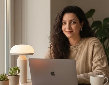 Ivet Moreno agente de viajes trabajando en planificación