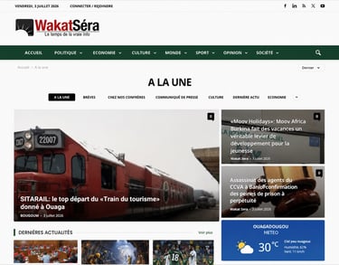 Wakatsera website portfolio project