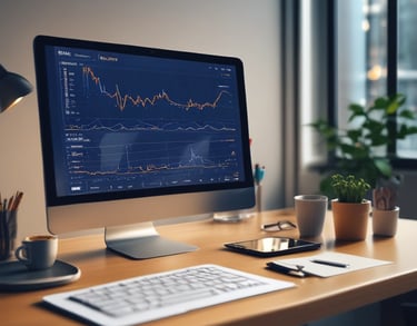 a man riding a skateboard down a street next to tall buildings