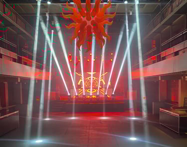 Show au club soda avec système d'éclairage