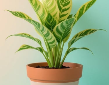 a potted planter with a potted plant in it