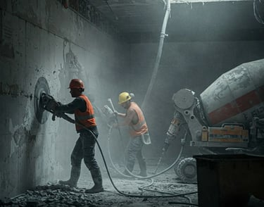 Pillar and beam cutting in RCC structure Bangalore