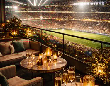 a table with candles and candles on it