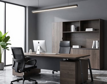 Close architectural detail of a workspace transition zone — a pale oak partition wall meeting a deep teal acoustic panel, joinery edge visible in sharp focus, soft natural light from the left creating clean shadow lines across the material surface, no people, framed tight to emphasise material quality and geometric precision