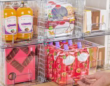 clear stackable storage 