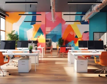 Office painting service in Dubai UAE for modern workplaces