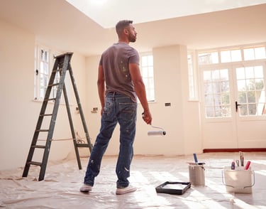 Apartment painting service in high-rise building Dubai UAE