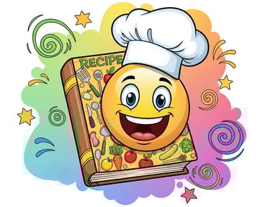 a chef emoticon with a chef hat on it