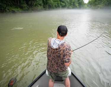 8 weight fly rods are ideal for streamer fishing for brown trout and striped bass.