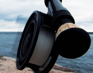 deep into fly reel backing