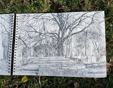 A3 Dixter Diary sketchbook: Lutyen's Steps