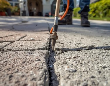 Concrete crack repair for driveway in Plantation, FL