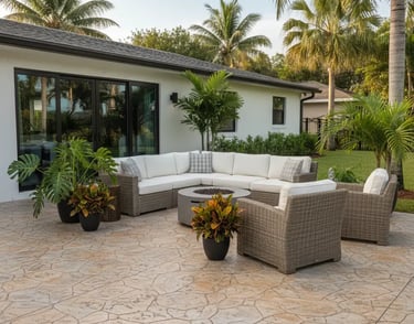 Concrete Stamped Patio in Plantation