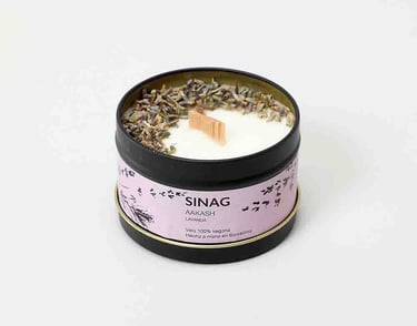 aakash, vela de cera de soja, Sinag, lavanda