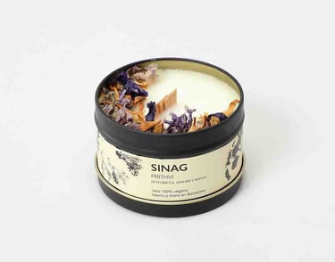 sinag, vela de cera de soja, Prithvi