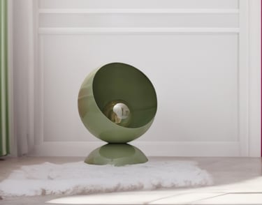 luminaire artisanal collection Bubble Light vert sauge