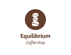 Equilibrium Coffee Shop logotype principal