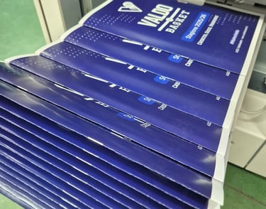 Depliant aziendali con scheda tecnica giocatori squadra Valdo Basket