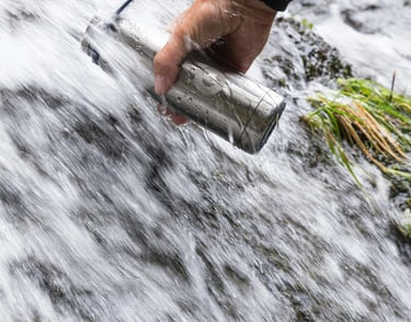 Image of getting water in the wilderness
