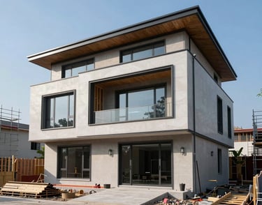 low angle view photography of a gray building