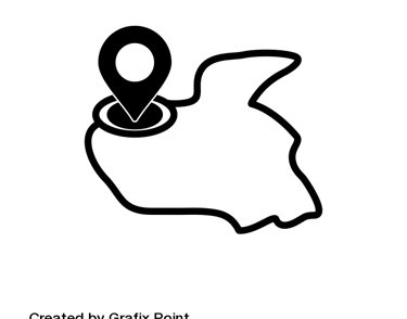 Icon of a location pin on an AI strategy and AI tools website