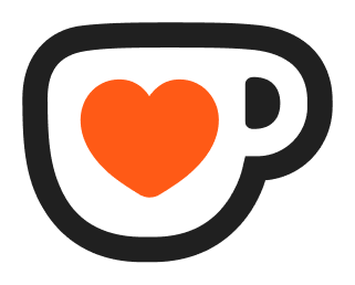 a cup of coffee with a heart in the middle ko-fi kofi