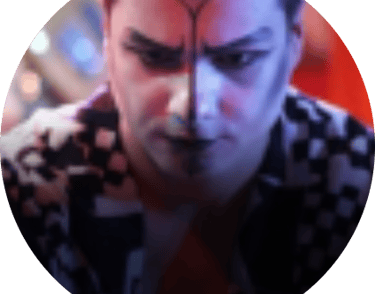 a man with a face paint on his face roy crank