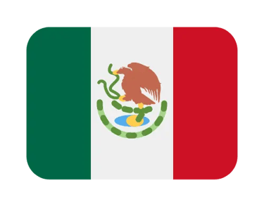 Official national flag of Mexico with green, white, and red stripes and central coat of arms.