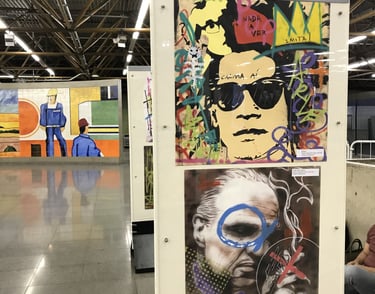 Encante-se com a exposição "Se Liga no Traço" de Sérgio Astral. Suas obras Pop Art 