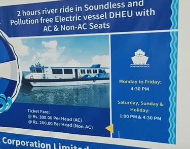 Time Table of Kolkata Electric Cruise, Dheu