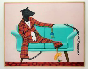 Turquoise Sofa Story 2021, 120x150cm