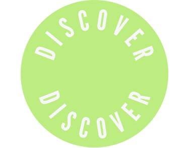 a green circle with the words discover