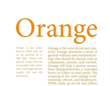 visuel signification. de la couleur orange