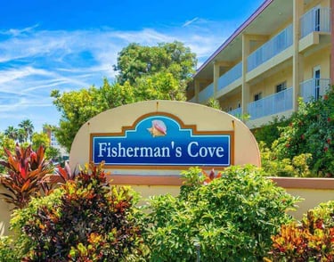 fisherman's cove sign on siesta key