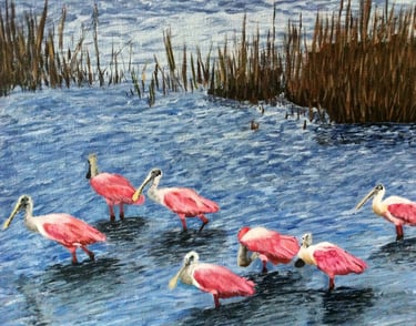 Painting of Merritt Island Wildlife Refuge, Merritt Island, FL
