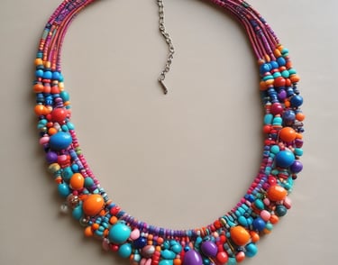 Collier de perles colorées