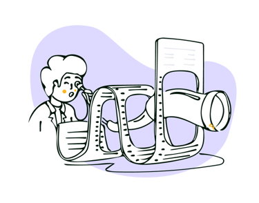 ilustracion persona con telescopio