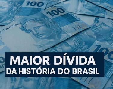 imagem de um texto ilustrando a maior dívida da história do brasil